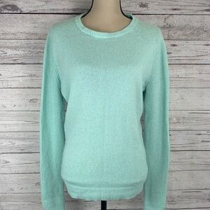Vineyard Vines Mint Green Crew Neck Sweater Size M Cashmere/Lambswool/Angorra